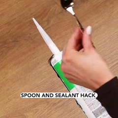Achieve Flawless Sealant Application Using This Simple Spoon Hack 🛠️