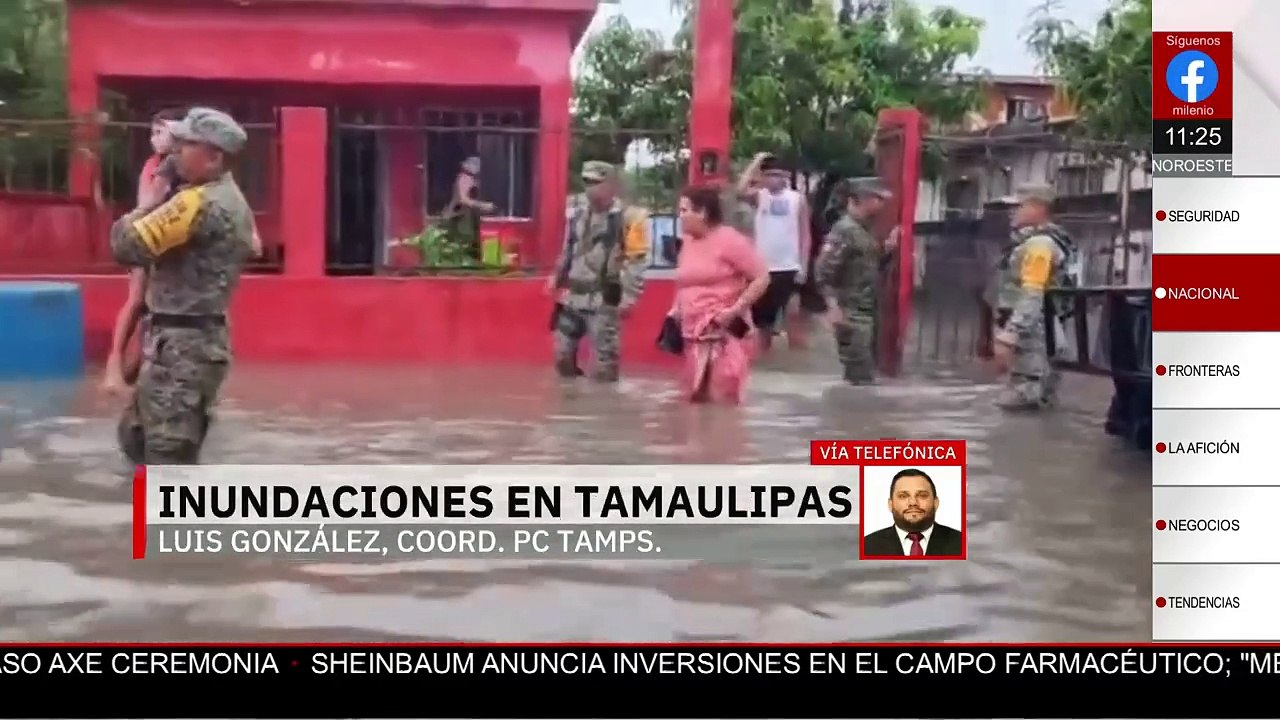 Tormenta tropical ‘Barry’ deja varias afectaciones en Tamaulipas, reporta PC