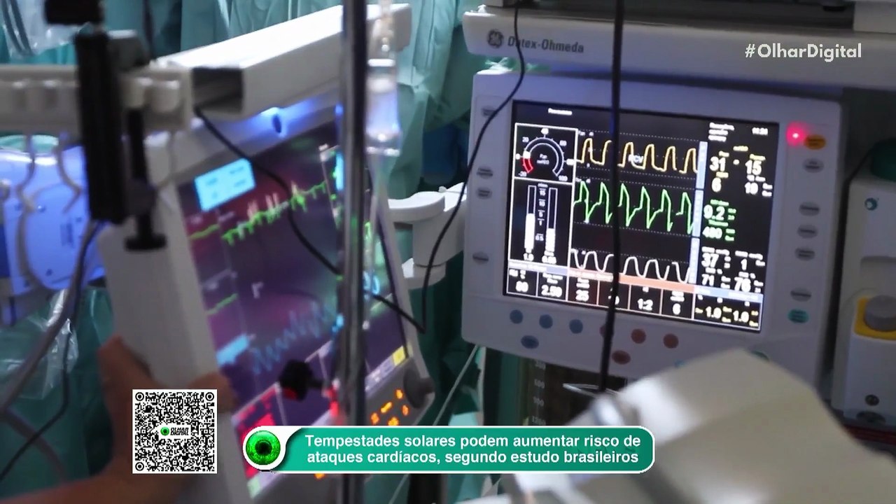 Tempestades solares podem aumentar risco de ataques cardíacos, segundo estudo brasileiros