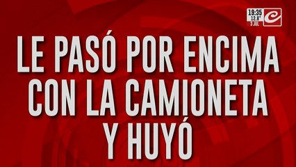 Le pasópor encima con la camioneta y huyo