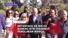 Netanyahu ke Kibbutz Nir Oz Bareng Istri, Disambut Penolakan Warga