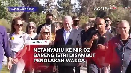 Netanyahu ke Kibbutz Nir Oz Bareng Istri, Disambut Penolakan Warga