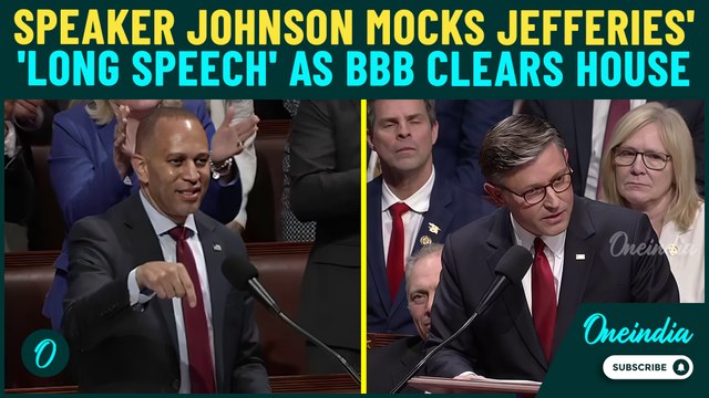 Trump’s Big, Beautiful Bill Passes Despite Jefferies Filibuster; Speaker Johnson Vs Jefferies FIGHT