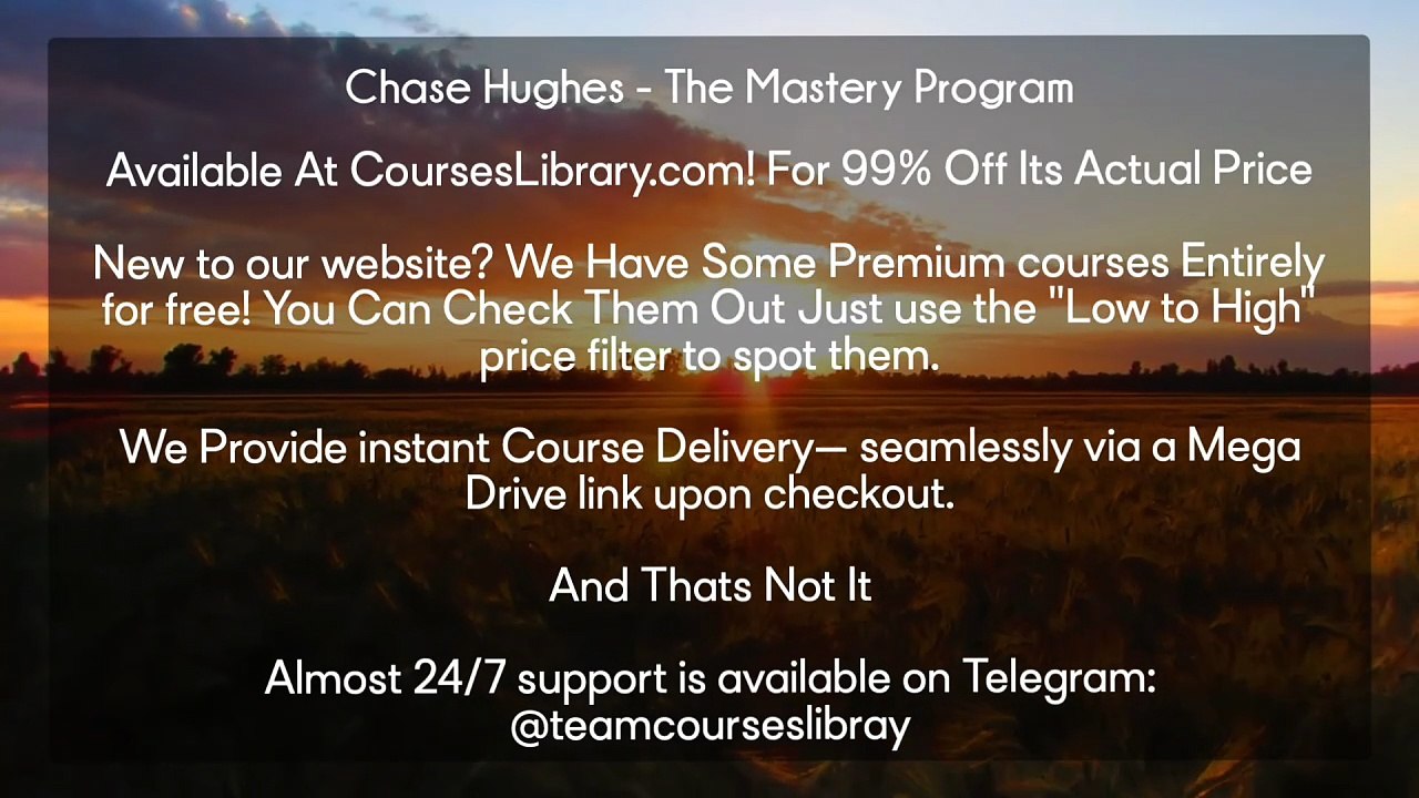 Download Chase Hughes - The Mastery Program