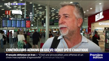 La galère de ce voyageur au départ d'Orly après l'annulation de son vol à cause de la grève des contrôleurs aériens
