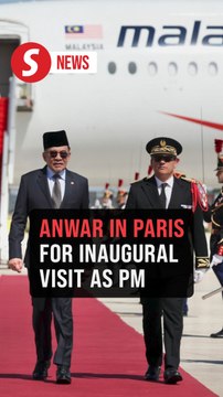 Anwar lands in Paris for his inaugural visit as Prime Minister