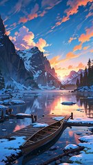 Whispers of the Glacier — A Tranquil Mountain Lake Escape