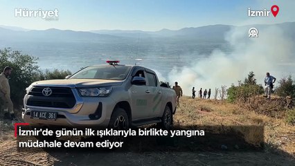 İzmir Ödemiş'teki orman yangını 3'üncü gününde