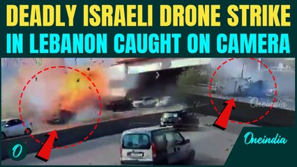 WATCH: Israeli Drone STRIKE Captured On Video | Target Vehicle OBLITERATED In South Beirut Blast