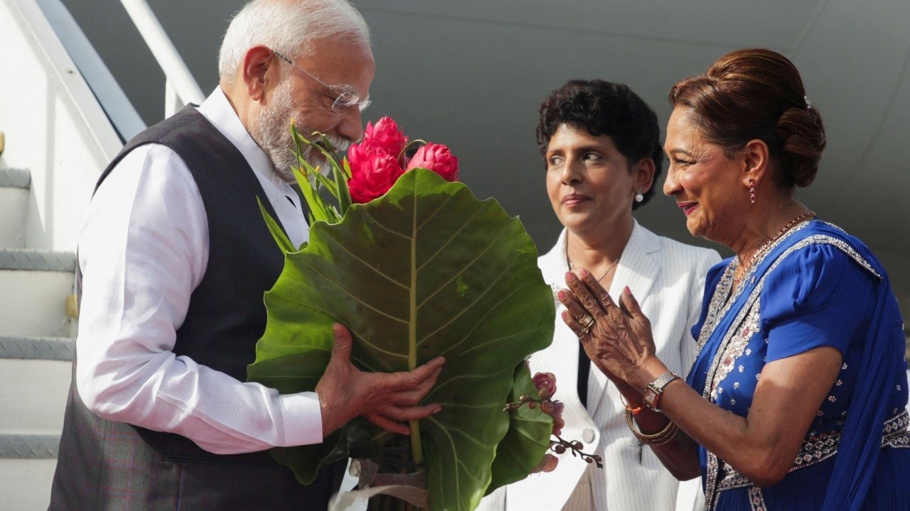 PM Modi receives grand welcome on his visit to Trinidad and Tobago