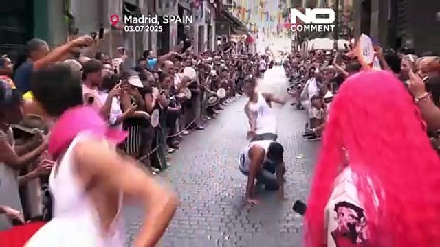 Watch: Runners race in towering heels at Madrid Pride event