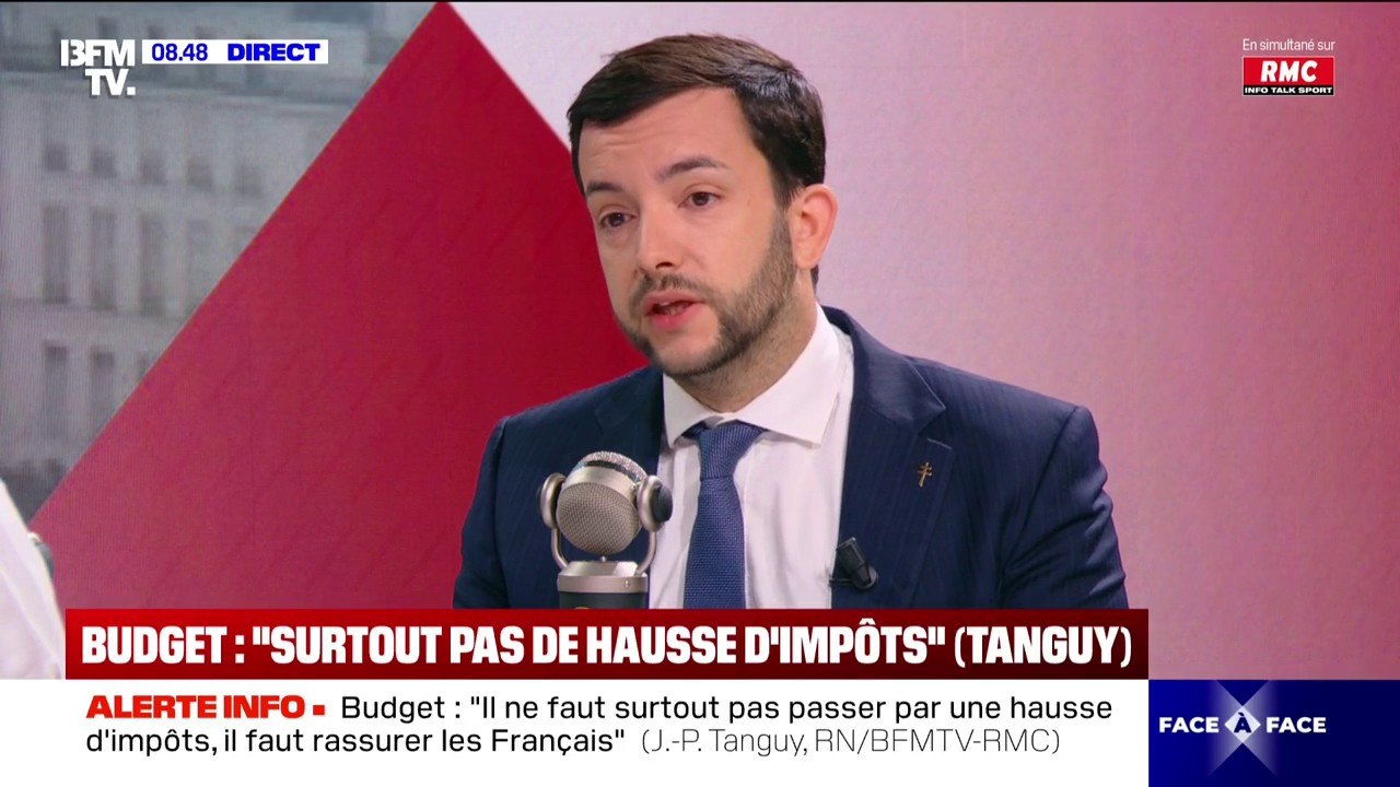 Budget: pour Jean-Philippe Tanguy, il ne faut "surtout pas" augmenter les impôts mais "les baisser"