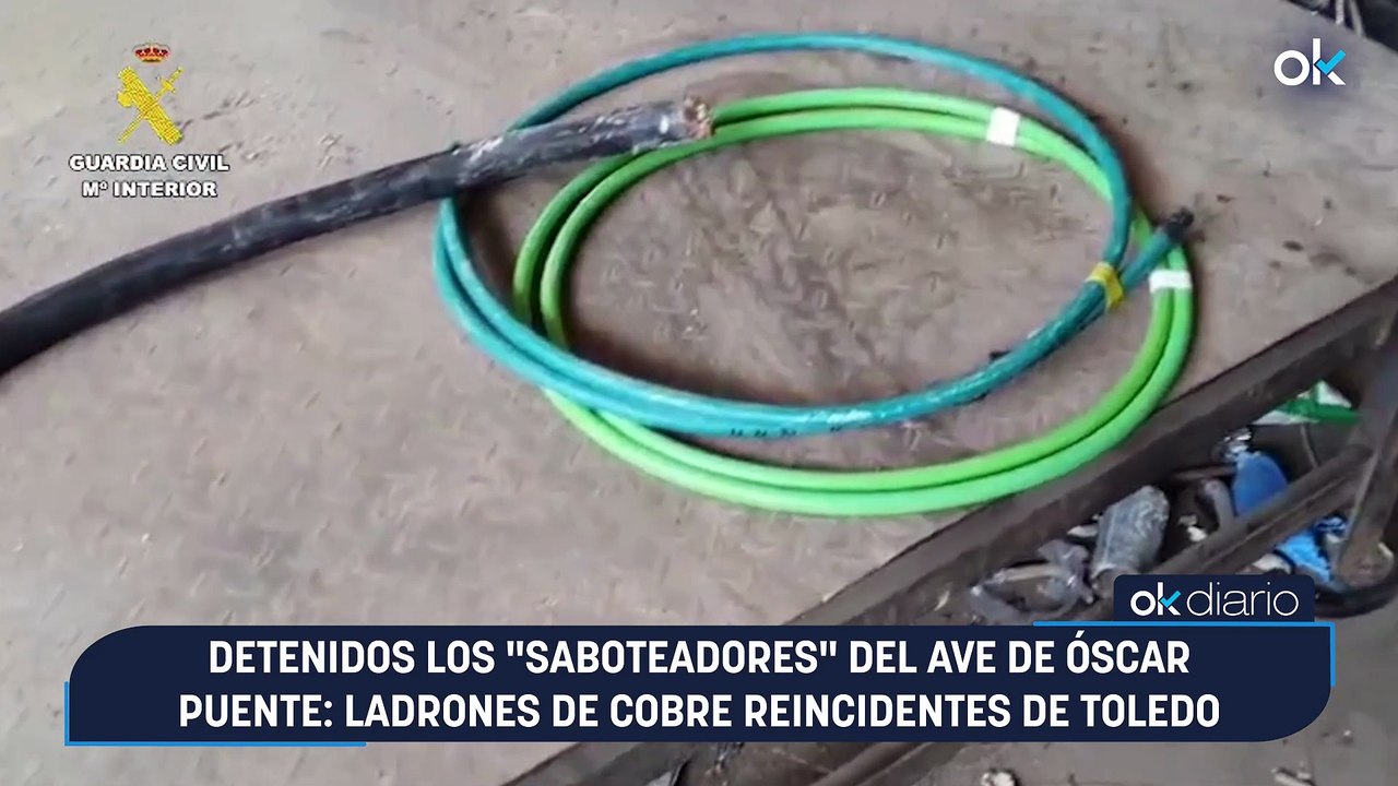 Detenidos los "saboteadores" del AVE de Óscar Puente: ladrones de cobre reincidentes de Toledo