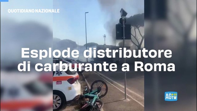 Esplode distributore di carburante a Roma