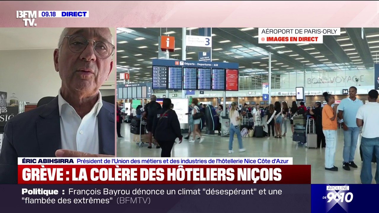 Grève des contrôleurs aériens: Éric Abihsirra (Umih) dénonce une "situation intolérable" et des "vagues d'annulations" dans les hôtels