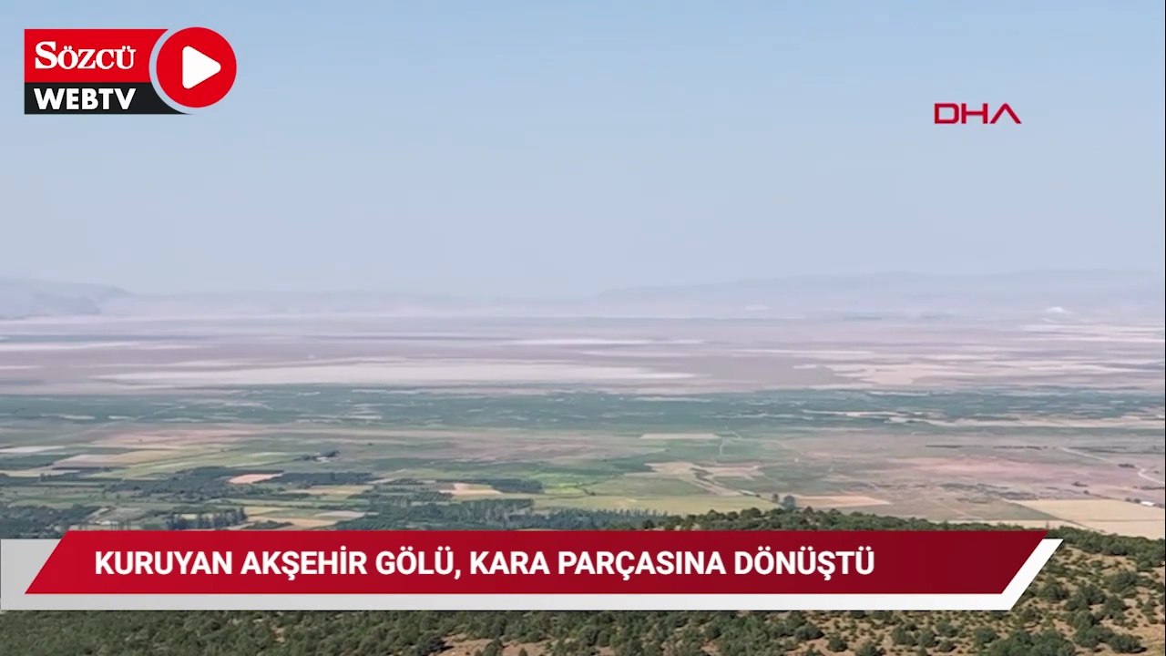 Kuruyan Akşehir Gölü, kara parçasına dönüştü