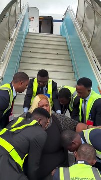It honestly takes a village for me to enter the Aircraft. Special Thank you to Partners Health care, Airpeace management and ministry of Aviation and everyone who put in the work for Persons with Disabilities to be able to fly easily in Nigeria.