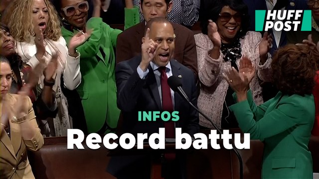Au Congrès américain, le discours record du chef des démocrates Hakeem Jeffries contre la loi de Trump