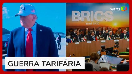 Trump anuncia tarifa adicional de 10% para 'qualquer país que se alinhar às políticas do Brics'