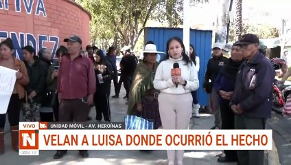 ¡En medio de oraciones! Velan a Doña Luisa, en el lugar donde fue apuñalada
