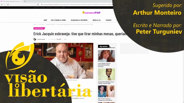 Erick Jacquin revoltado com a ciência da prefeitura de SP | Visão Libertária - 07/08/20 | ANCAPSU