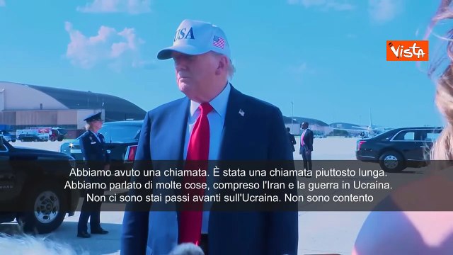 Trump: Nessun progresso sull'Ucraina con Putin, non sono contento