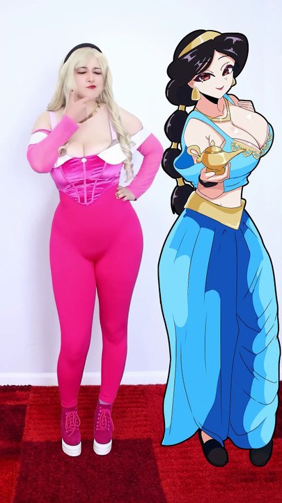 JASMINE ALADIN 2D VS 3D 🧞 #JocyCosplay #Cosplay