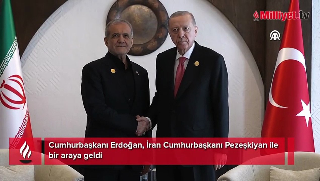 Cumhurbaşkanı Erdoğan, İran Cumhurbaşkanı Pezeşkiyan ile bir araya geldi