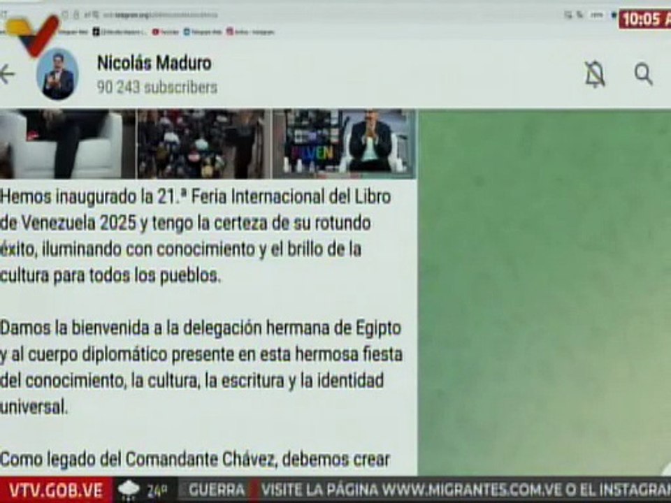 Pdte. Nicolás Maduro: Damos la bienvenida a la delegación de Egipto a la fiesta del conocimiento