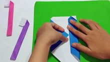 cara mudah bikin origami sikat gigi