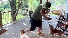 Man gets attacked by squirrel