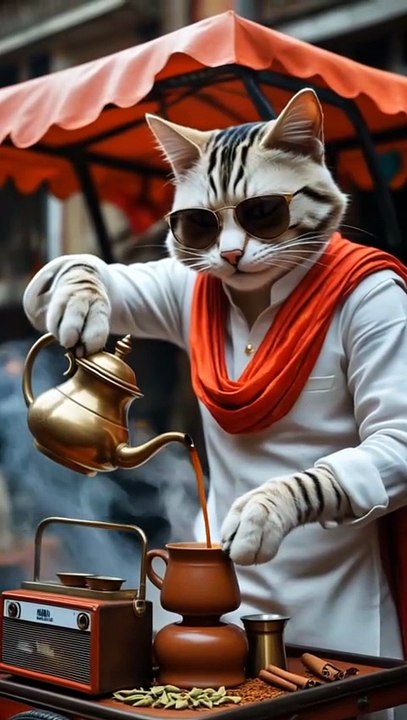 cat tea maker