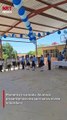 Un video difundido en redes sociales muestra a una escolta de primaria realizando su presentación cívica sin percatarse de que no llevaban consigo la bandera nacional.