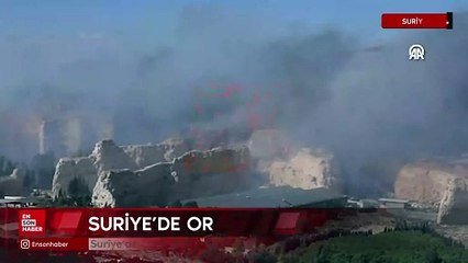 Suriye'de Cumhurbaşkanlığı Sarayı yakınlarında yangın çıktı