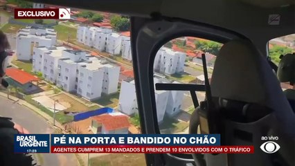 Pé na porta e bandido no chão: 10 criminosos são em megaoperação