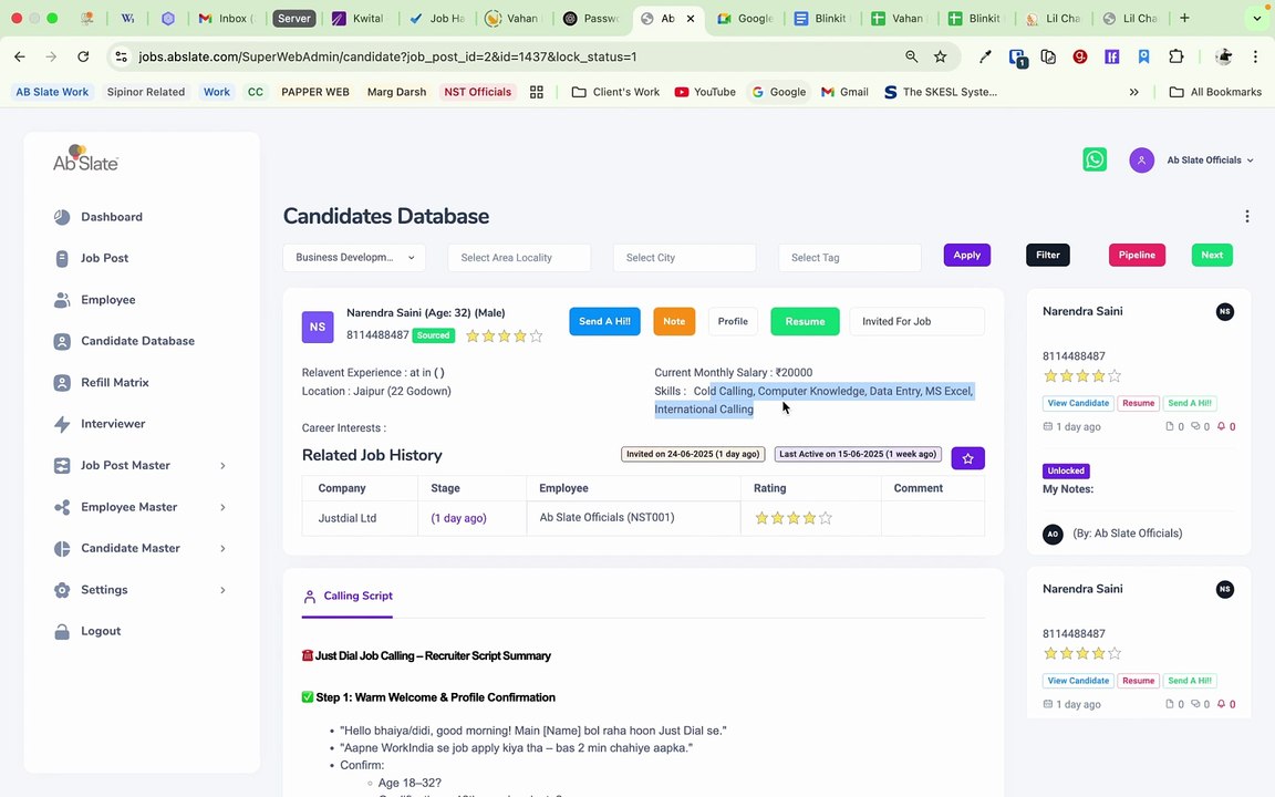 Candidate Database Unlocking process-2
