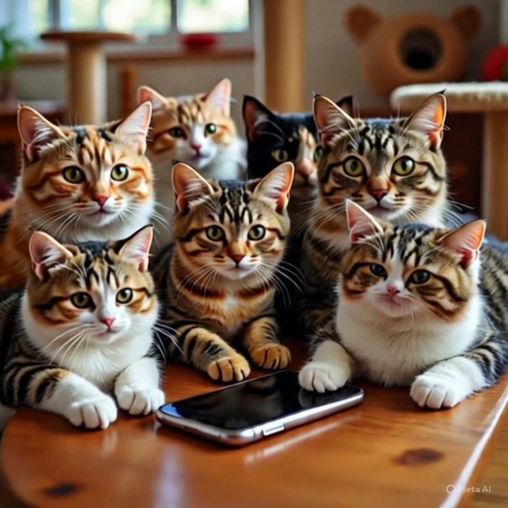 Cats family facing danger