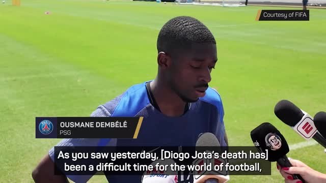 Ousmane Dembele pays respects to Diogo Jota