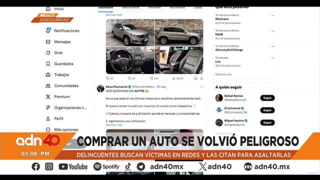 Comprar un auto ahora es un riesgo: delincuentes citan a víctimas en redes para asaltarlas