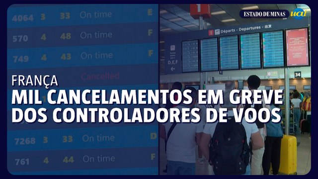França tem mais de mil cancelamentos no 2º dia da greve dos controladores de voos