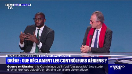 Grève des contrôleurs aériens: "S'ils tirent sur la sonnette d'alarme en demandant des meilleures conditions de travail, il faut y répondre", estime Carlos Martens Bilongo (LFI)