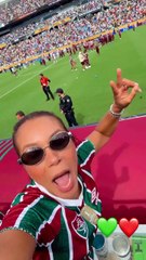Esposa de Thiago Silva celebra vitória do Fluminense na Copa do Mundo de Clubes