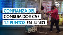Confianza del consumidor cae 1.1 puntos en junio