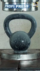 Crushing frozen hard metal