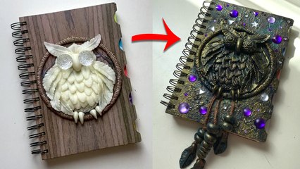 Magical Owl Cover DIY | Fantasy Notebook Makeover