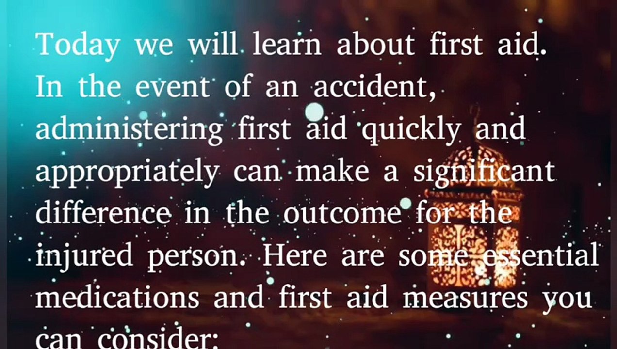 Medication of First Aid
