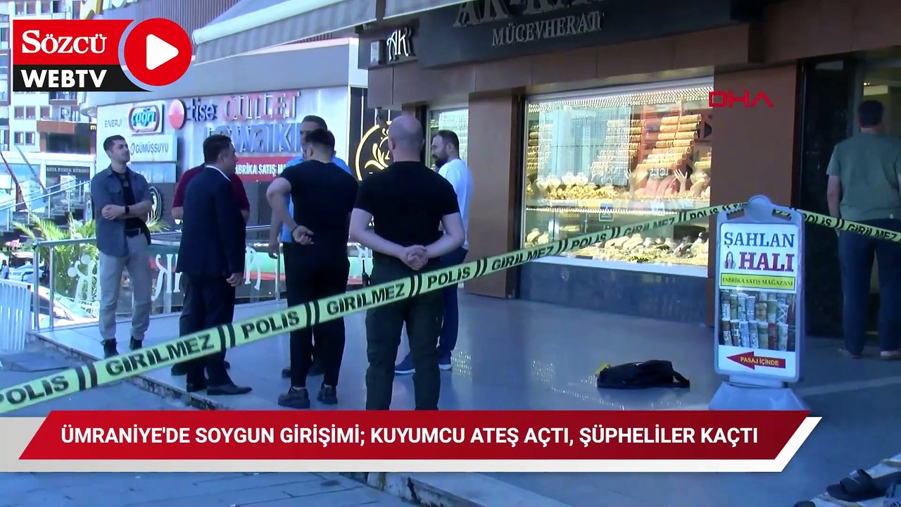 Ümraniye'de soygun girişimi; kuyumcu ateş açtı, şüpheliler kaçtı