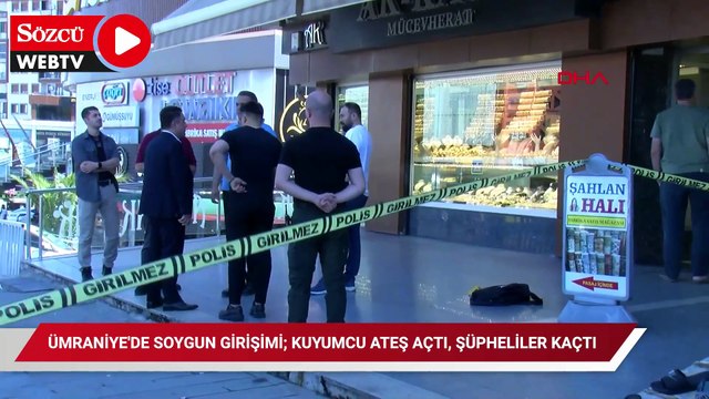 Ümraniye'de soygun girişimi; kuyumcu ateş açtı, şüpheliler kaçtı