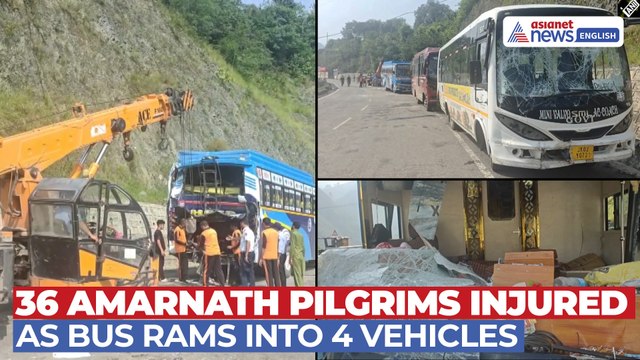 36 Amarnath Yatra Pilgrims Injured as Bus Hits Four Vehicles in Ramban, Jammu and Kashmir