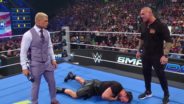 WWE Smack Down _July 04, 2025 - Randy Orton provoked snaps hitting RKO on Drew McIntyre in front of Cody Rhodes
